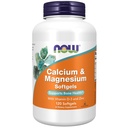 NOW Foods dopolnila, kalcij in magnezij z vitaminom D-3 in cink, podpira zdravje kosti*, 120 Softgels