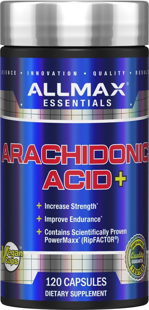 ALLMAX Essentials Arachidonic Acid+ - 120 kapsul - poveča moč in izboljša vzdržljivost - Gluten Free - 30 Servingov