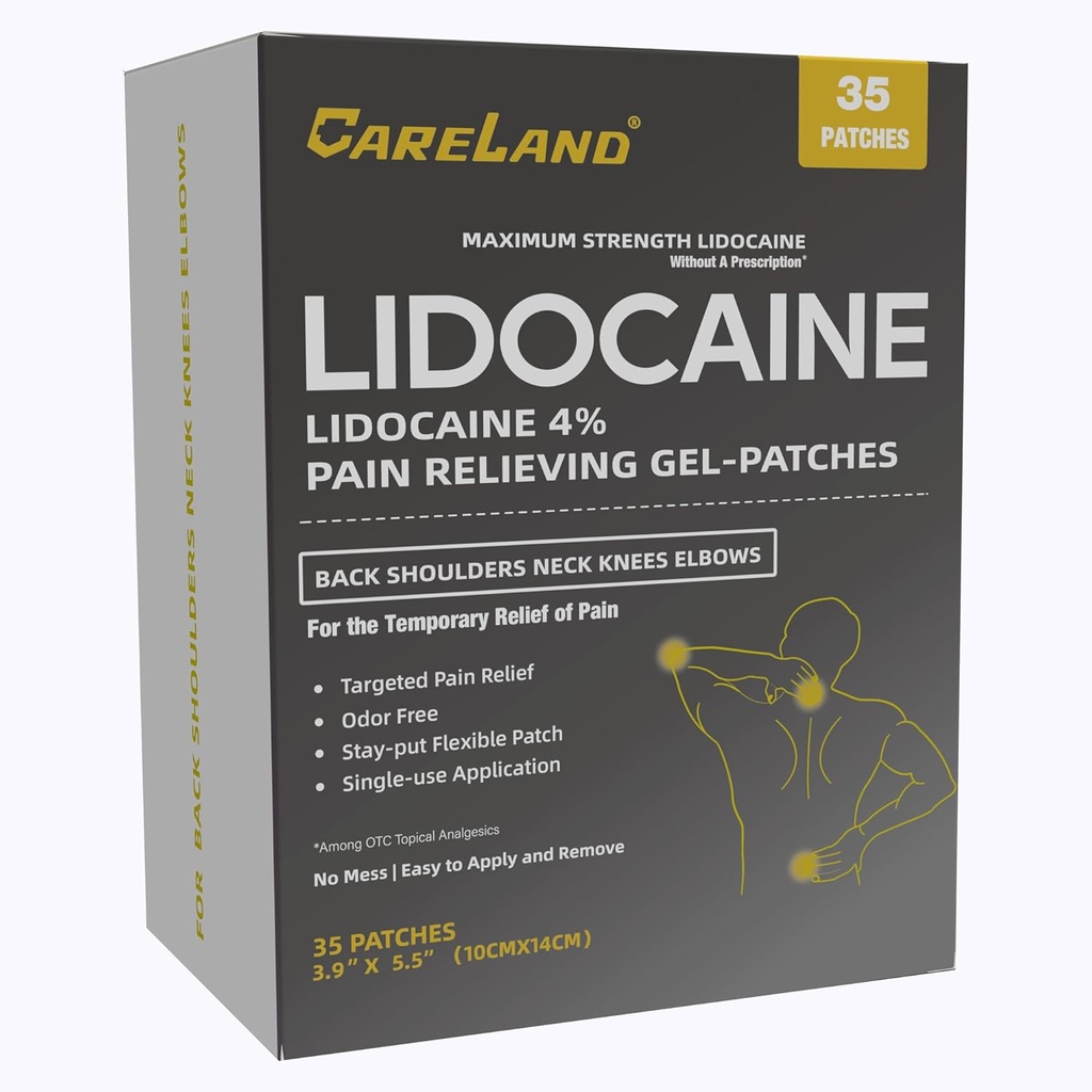 CARELAND 4% Lidokain gel obliž, 35 Štetje Največja moč bolečine obliži za lajšanje mišic v vratu koleno nazaj in ramena Nestimirane Numbing obliž za pomiritev živcev, sklepov
