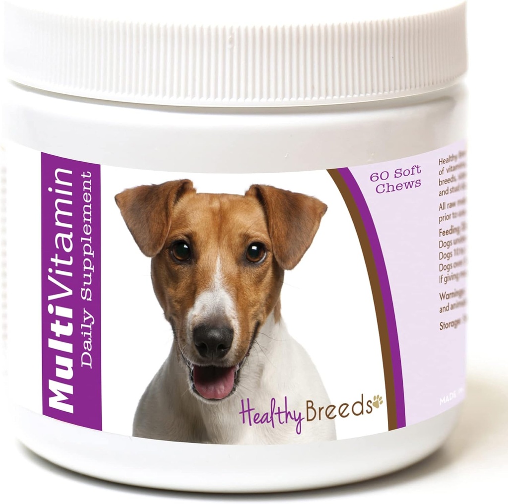Zdrave pasme Jack Russell Terrier Multi-Vitamin Soft Chews 60 Število