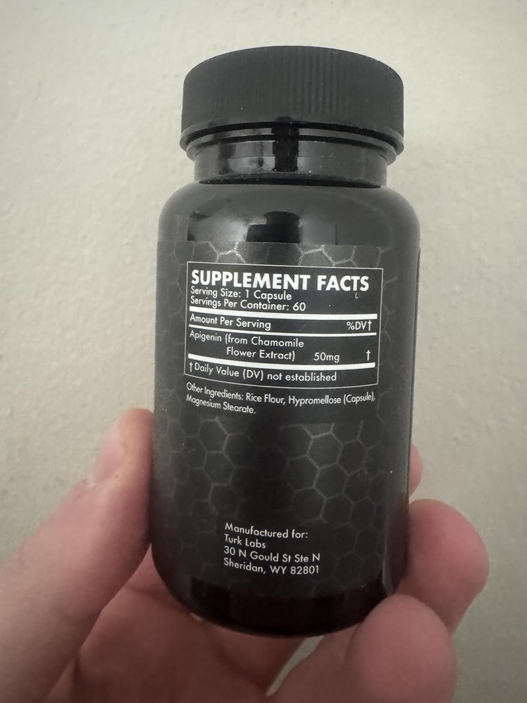 Turk Apigenin - naravni Bioflavonoid dodatek - Presnova, miren, spanje, in živčna podpora - 60 kapsul, 50mg vsak laboratorij