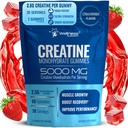 WELLNESS LABSRX Kreatin Gumies 5000mg, 30 Strežnice Kreatin monohidrat Gumies, Jagodna aroma Kreatin za moške - pakiranje 2