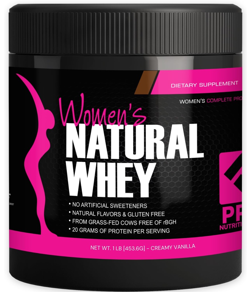 Whey proteini v prahu za ženske Vanilla v prahu - brez ogljikovih hidratov Gluten-Fed rBGH-brezplačno - Podpira izgubo telesne mase - naravna Stevia sladkane beljakovine Shake, 20g (Creamy Vanilla, 1lb)