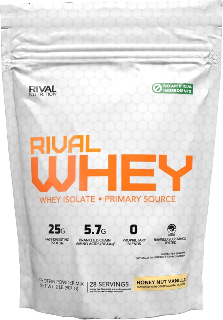 Naravno okusen Rival Sirotka - medeni oreh Vanilla 2lb