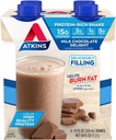 Atkins Milk Delight Protein Shake, 15g Protein, Nizka Glycemic, 2g Net Carb, 1g Sladkor, Keto prijazno, 4 Število