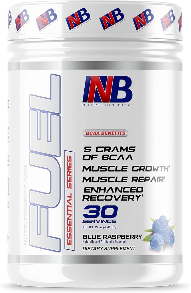 BCAA prašek, 5 Gram BCAA aminokisline, Post Workout recovery pijača za izgradnjo mišic, recovery, in vzdržljivost, 30 Serving (modra malina)