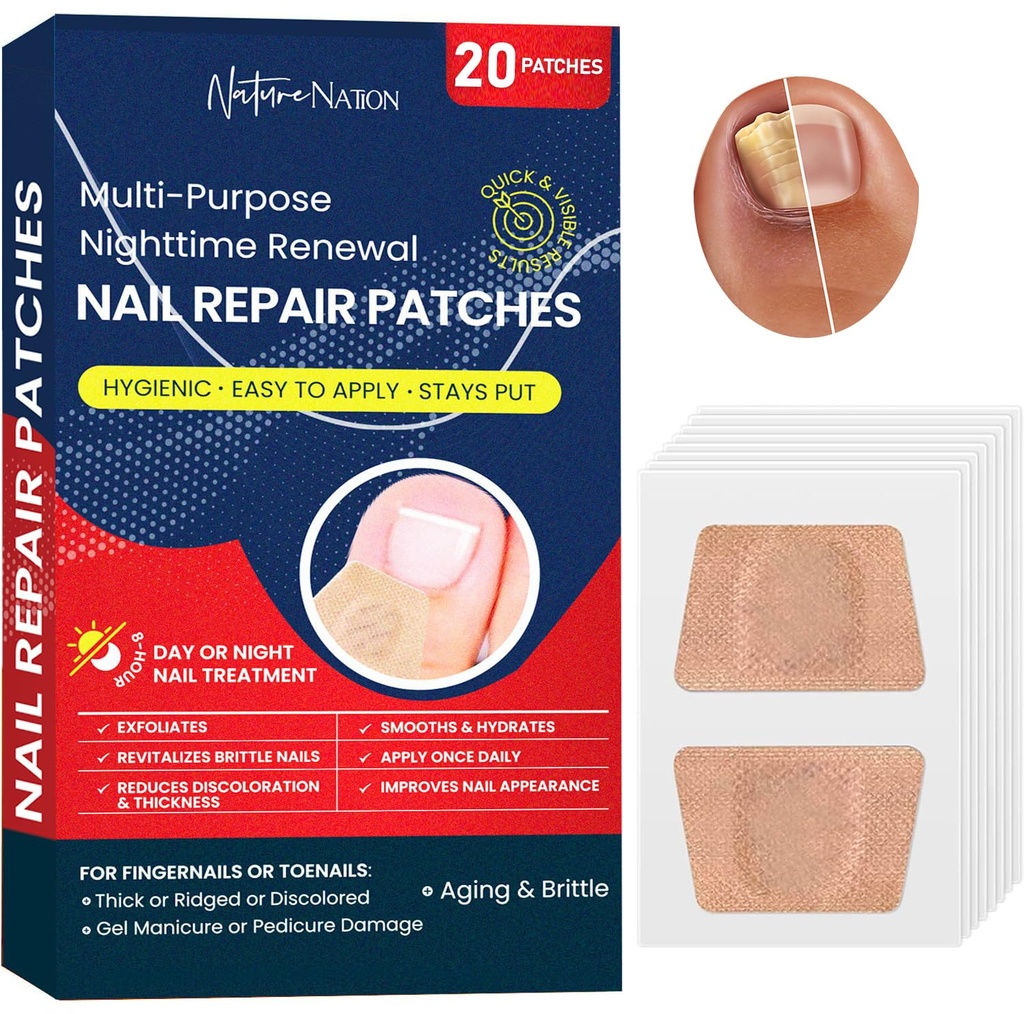 Večpotezni Fungus Obliži nohtov, Nail Fungus Zdravljenje za noht, Vraslo zdravljenje nohtov, Toe Nail Fungus Zdravljenje Dodatna moč, Nočni glivice Obliži