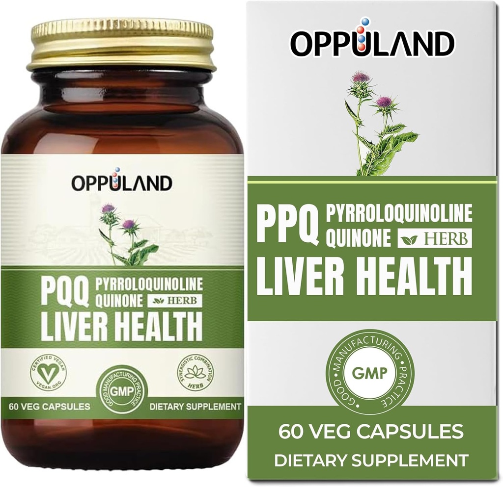 PQQ + zelišča jetra podpirajo-PQQQ jetra dodatek-Pyrrolokinolin kinon z mlekom Thistle ekstrakt za zdravje jeter-60 Veg kapsule