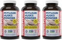 Yerba Prima Psyllium Husks Powder - 12 oz (Pack of 3) - Naravni fiber dodatek - Čiščenje Colon - Vegan, Non-GMO, Gluten-free (Nova nalepka - pakiranje maj Vary)