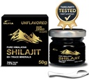 Verodostojni Shilajit Pure Himalajski organski Shilajit Resin dodatek- Zlato+ Stopnja s 85+ Trace Minerals s 75% Fulvična kislina, Skupna energijska in imunske podpore, Pure Shilajit za moške in ženske, 50g