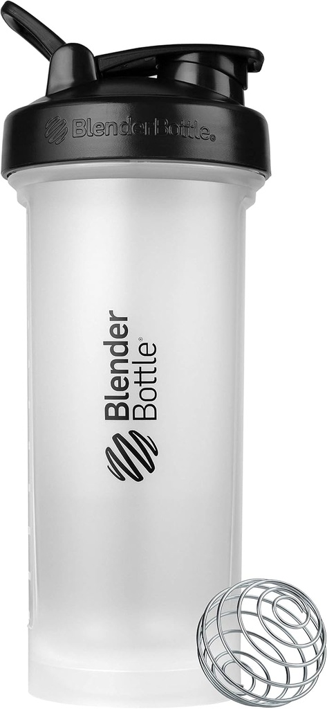 BlenderBottle Classic V2 Shaker steklenica kot nalašč za beljakovinske Shake in pred vadbo, 45-ounce, jasno/črno