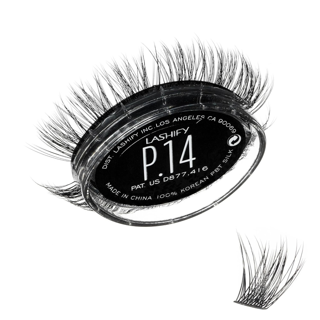 Lashify Plushy 14mm Gossamer Lashes v črnem, Easy DIY lažnih las za voluminozno, vendar še vedno naravni videz