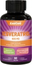 Resveratrol 600 mg, Trans-resveratrol dodatek, podpora za zdravljenje z antioksidanti, 60 kapsul