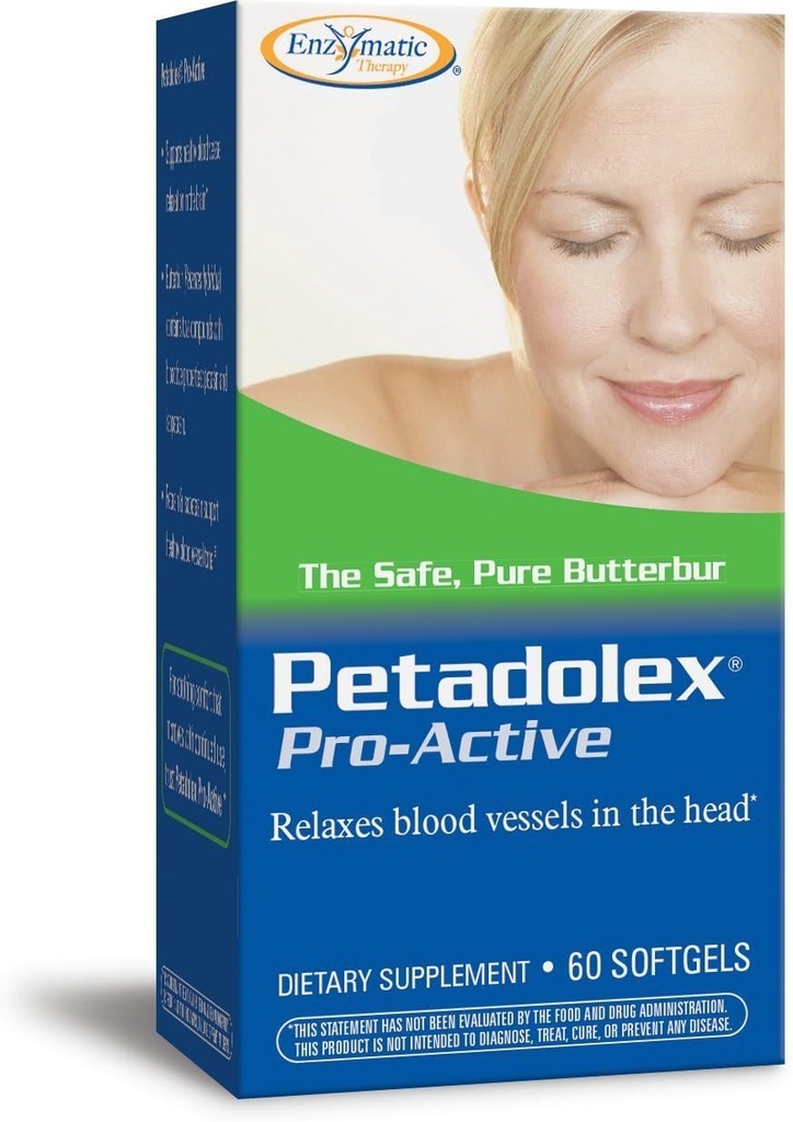 Naravna pot Petadolex Pro-aktivno, zdravje krvnih žil in sprostitev v možganih s patentiranim Butterbur*, 60 softgels