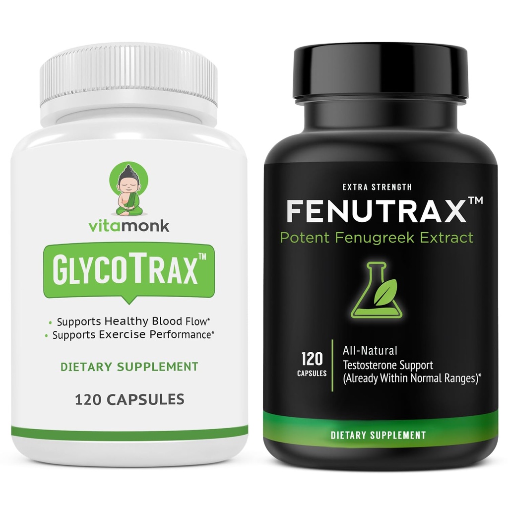 VitaMonk Fenugreek Seed Extract & GPLC - Podpira cirkulacijo in zdrave ravni testosterona