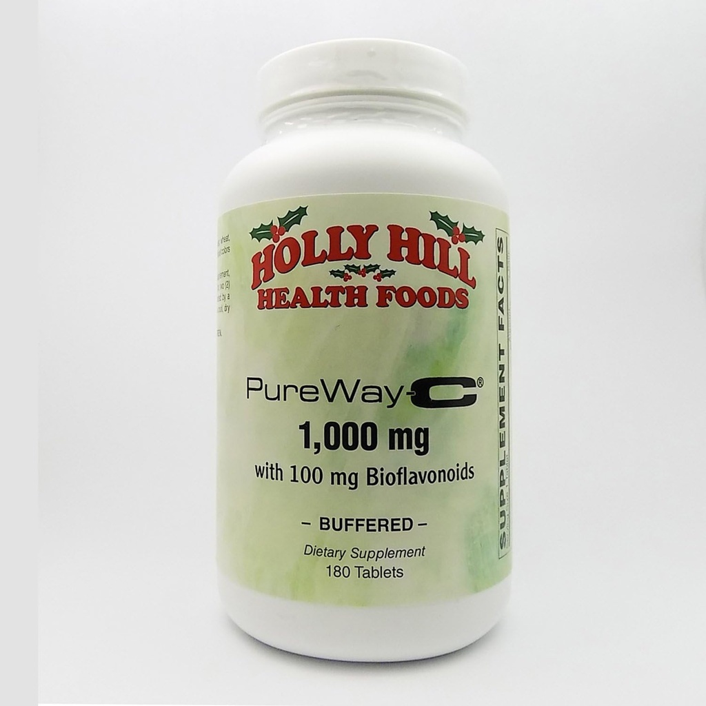 Holly Hill Health Foods, PureWay-C 1000 MG s 100 MG Bioflavonoidi, Puffered, 180 tablet