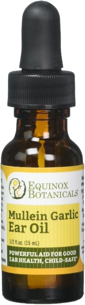 Equinox Botanicals Mullein Česen ušesno olje .5 oz