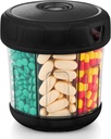 Ekstra velik dodatni organizator z XL 7 oddelki, TPU soft Lid enostavno naložiti in za uporabo tablete Dispenser, 1 mesec Jumbo vitamin imetnik Medicine Organizator shranjevanje