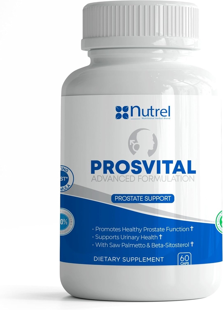 Generic Nutrel Prosvital, Prostate dodatek za moške, 60 Kapsule, Saw Palmetto in Beta Sitosterol, spodbujanje dobro počutje prostate