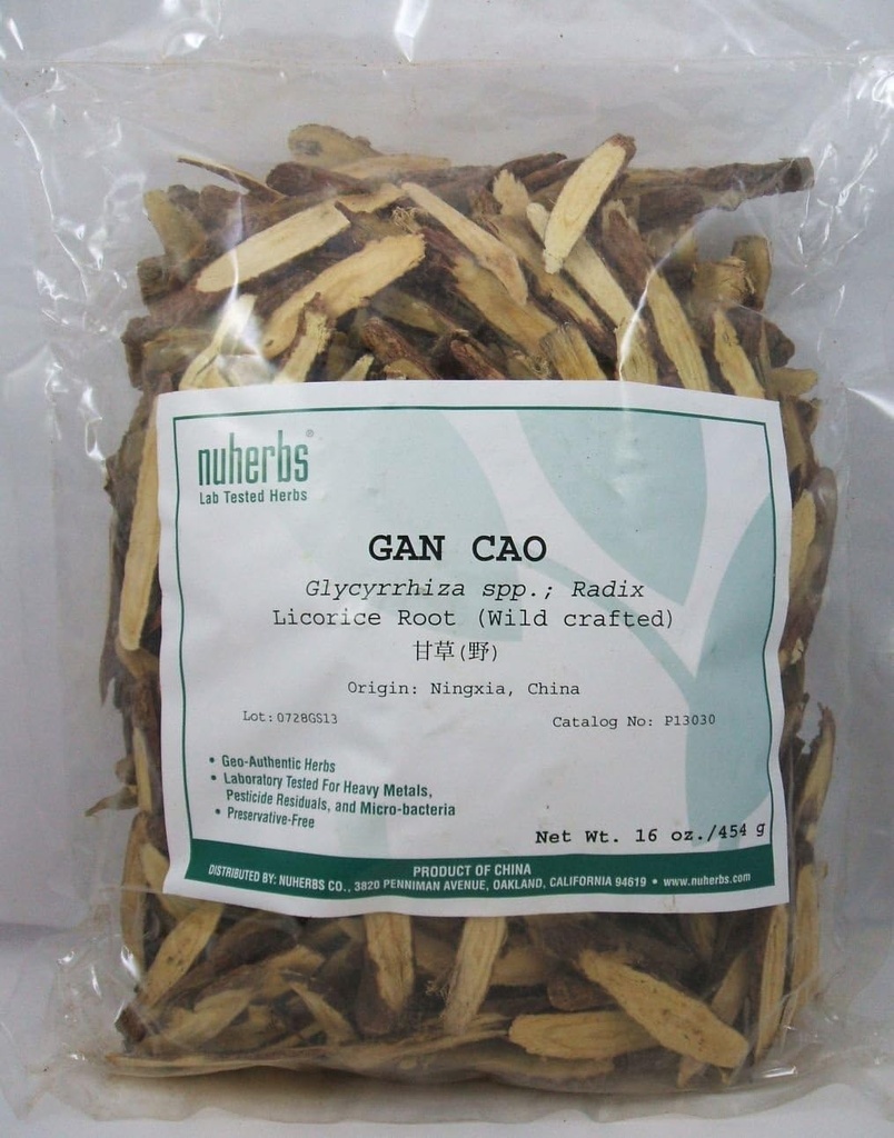 Sladkorni koren - razrezana oblika (Gan Cao) 1 Pound - Wildcrafted, Lab Tested - Nuherbs