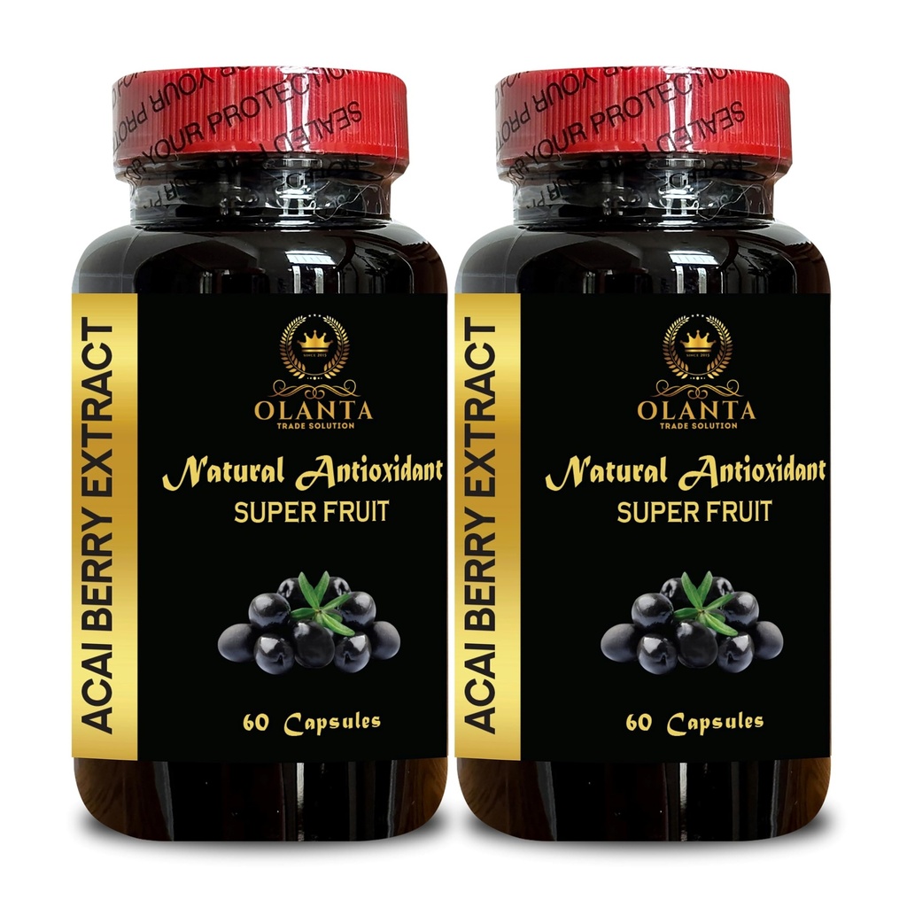 ACAI Berry Extract - acai Berry dodatek plodnost, Açaí Berry (Euterpe oleracea) tablete, antioksidant-Rich organska, tablete Fiber - 2 steklenice 120 kapsule