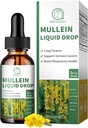 (2 paket) Mullein kapljice za pljuča, 16-v-1 Mullein Leaf Extract 800MG za čiščenje pljuč, dihala, imuniteta, s Quercetin, Marshmallow, Črna kumina semena, Starejše jagode, Non-GMO, 2 Fl Oz