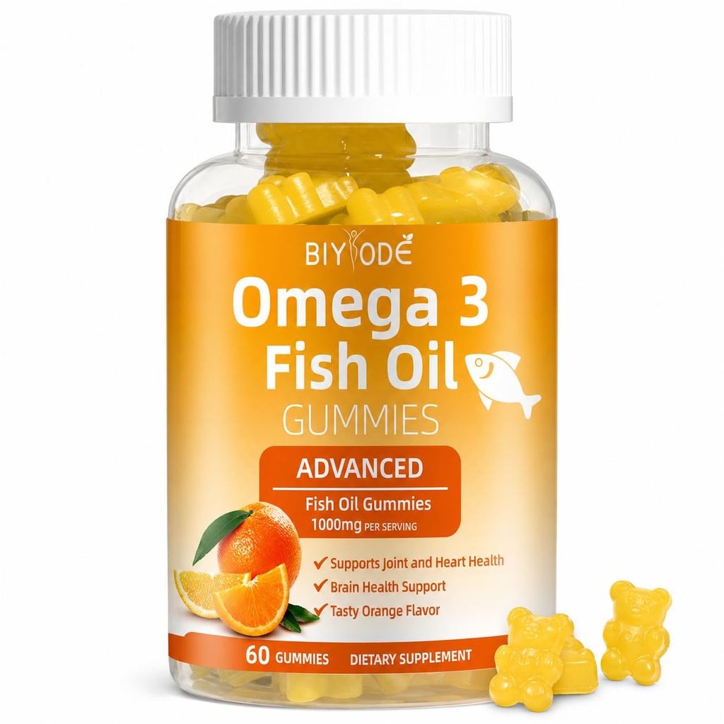 Omega-3 ribje olje dopolnila: Pure 1000mg Omega-3 Gumies podpora srce skupni očesnega imunskega zdravja 60 Gumies 30 dan dobava