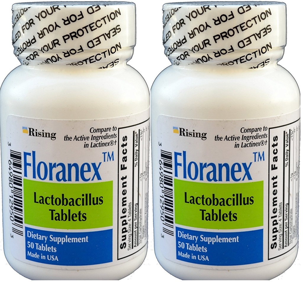 Floranex probiotik za zdravje Colon Generic za Lactinex 50 Tablete na plastenko po 2 skupaj 100 tablet