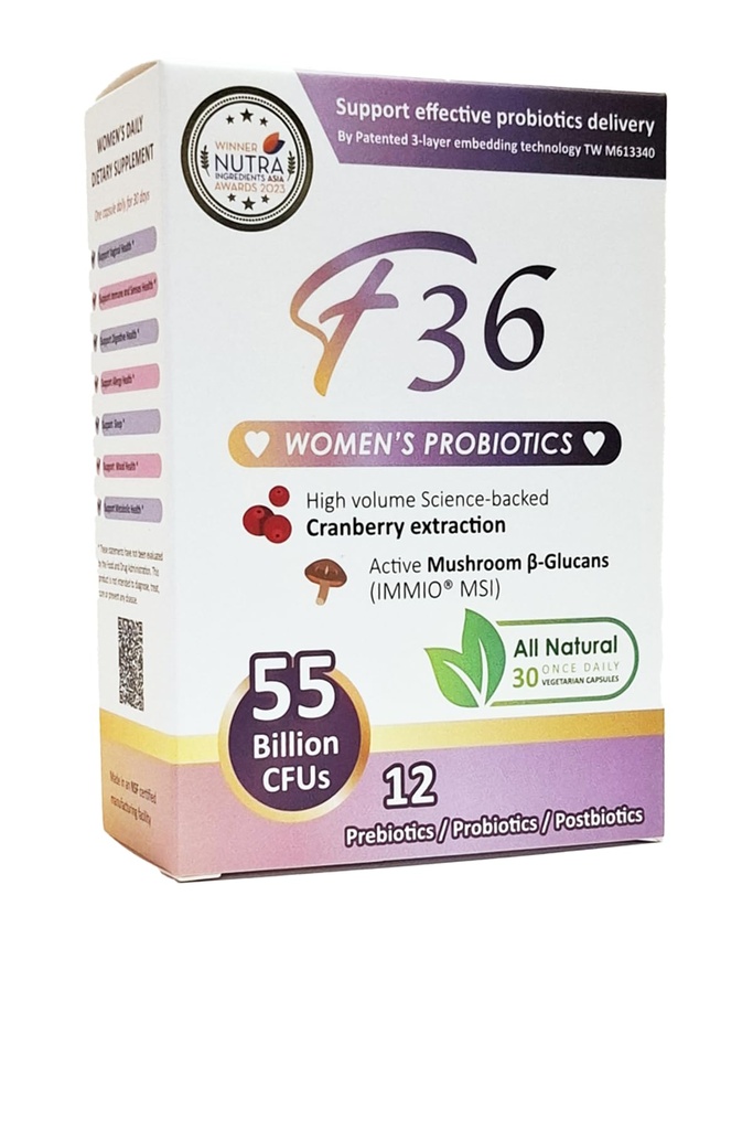 Probiotiki za ženske 55 milijard CFU – vaginalno in prebavno zdravje, imunosupresivna podpora, spanje in PH ravnotežje – z brusnico, β-glukanom, prebiotiki in postbiotiki – enkrat dnevno kapsula – pakiranje 30 kapsul