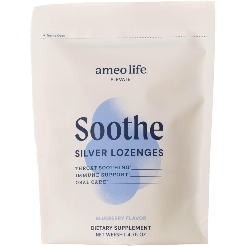 Ameo Life Coloidal Srebrne tekoče kapljice 150 mcg z borovnično aromo - 100 Count Imune Support, Natural Coloidal Silver Kašelj kapljice Alternative - Vegan, Gluten-free & Non-GMO