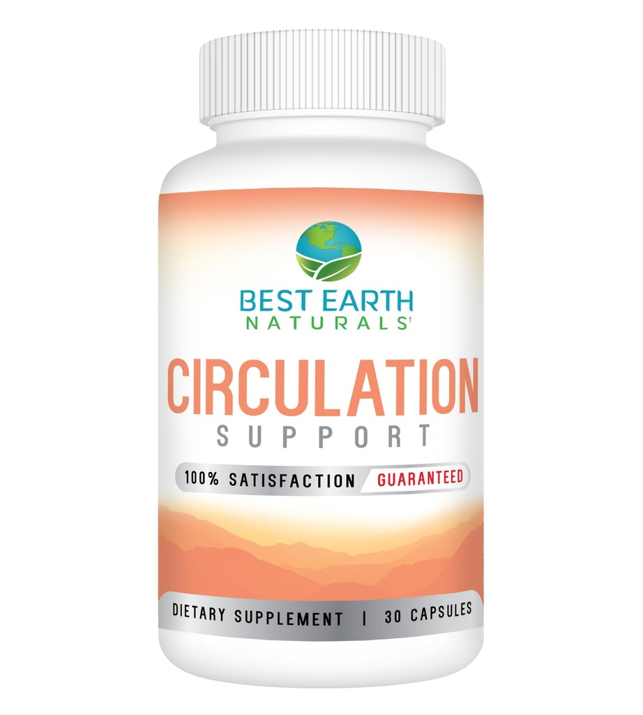 Best Earth Naturals Circulation Supplement - Uravnotežena formula za optimalno kroženje podporo - 30 Kapsule (30-dnevna oskrba)