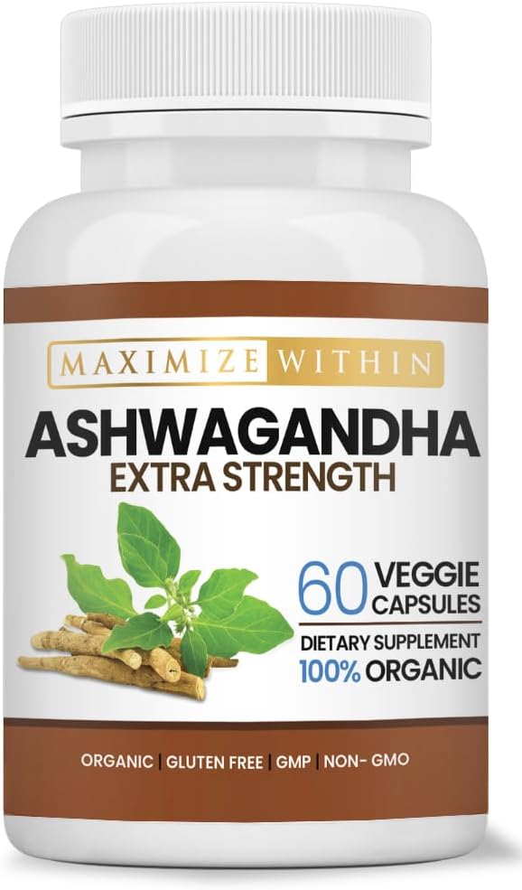 Ashwagandha Root Extra Jakost – 60 Vegetarijanske kapsule – Podpira stres, razpoloženje, in imunskega zdravja – oblikovano za izboljšano absorpcijo – Ne-GMO zeliščni dodatek