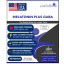 Live To Shine Melatonin obliži za spanje - Plus GABA za mirno zasedene možgane hitro - Popolna kombinacija za moške in ženske - počasna sprostitev - 30 obliži - ZDA Made