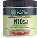 CLEAN MACHINE N10s Plant-based Pred-workout Powder - Veganski energijski dodatek s 3 Klinično testirane patentirane sestavine za velikost mišic, moč, črpalko in vzdržljivost - Non-GMO, 30 Servinges