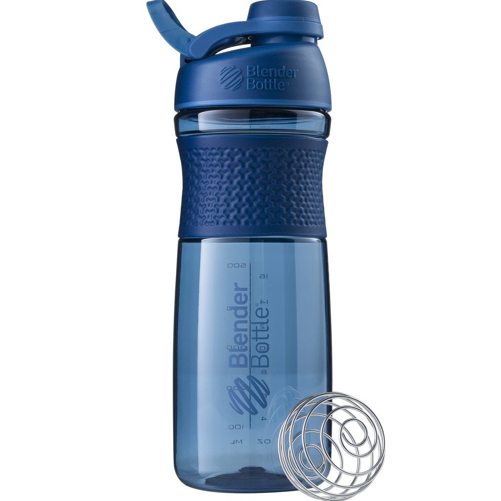 BlenderBottle SportMixer Shaker steklenica kot nalašč za beljakovinske Shake in Pre Workout, 28-Ounce, mornarica