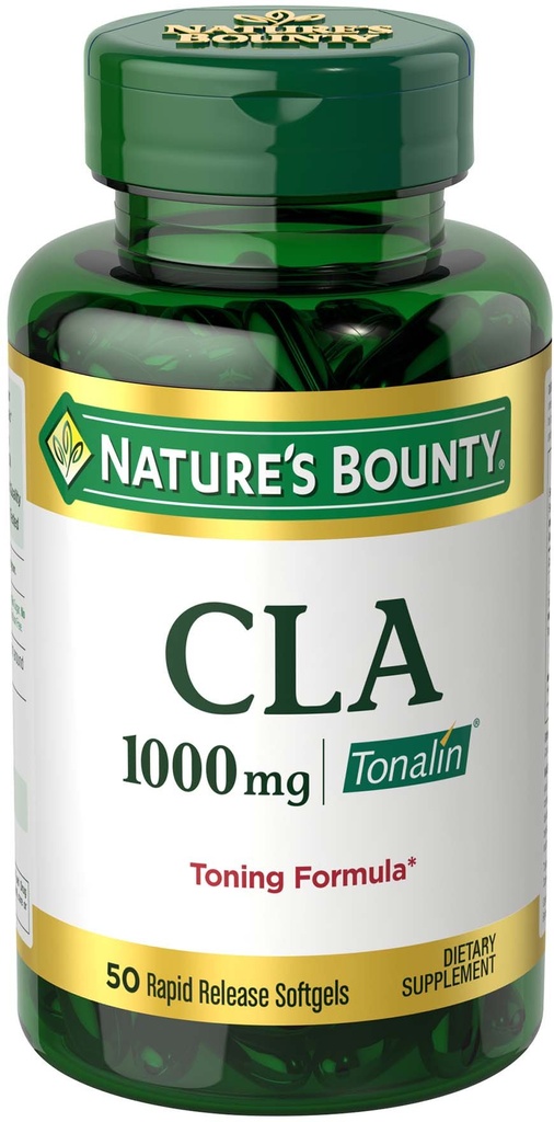 Bounty Tonalin tablete narave in prehranska dopolnila, dieta in podpora telesu, 1000 mg, 50 Mehčalci za hitro sproščanje