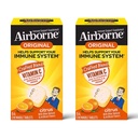 Zračni vitamin C 1000mg (per Serving) - žvečljive tablete citrusov (64ct/Box), prehranska dopolnila brez glutena, vitamini A C E, ZINC, selen, ehinacea, ingver, antioksidanti (2-Pack)