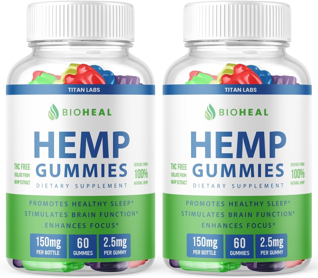 (2 paket) Bioheal Gummies, Bioheal Gummies za Tinitus, Bioheal Gummies 300mg, BioHeal Gummies, Bioheal Hemp Gummies, Bioheal Gummies Napredna Formula Support (120 Gummies)