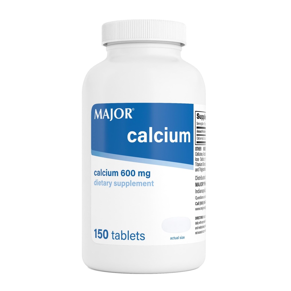 Večje količine 600 mg kalcijevih tablet – dodatek kalcij – število 150 (1 pakiranje)