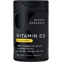 Športne raziskave 10.000 iu Vitamin D3 dodatek z organskim kokosovim oljem - vitamin D za močne kosti in imuno zdravje - podpira kalcijevo absorpcijo - Non-GMO - 250mcg, 120 Mini softgels za odrasle
