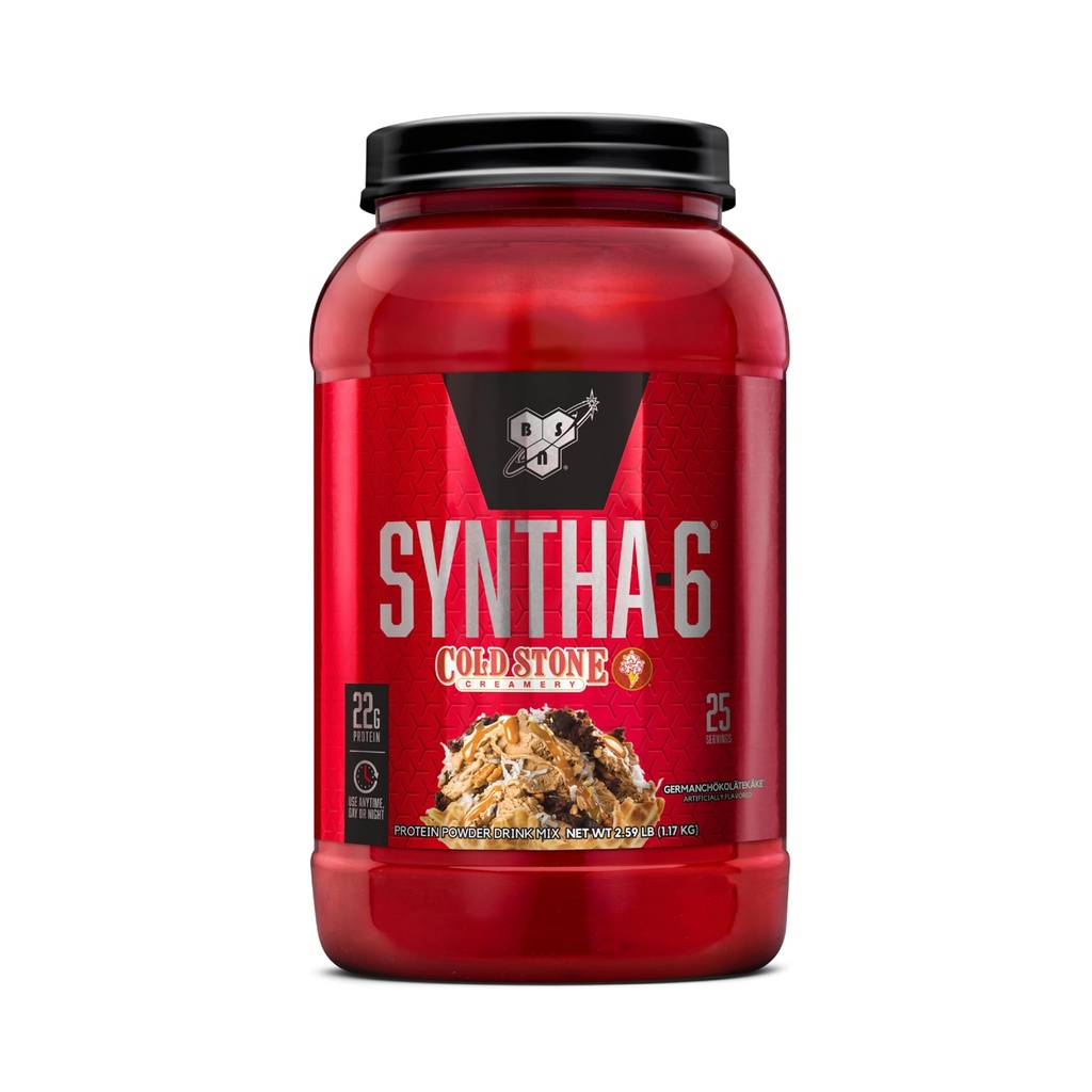 BSN Syntha-6 Whey Protein Powder, Cold Stone Creamery- Germanchökolätekäke Flavor, Micellar Kazein, Mlečni beljakovinski izolat Powder, 25 Serving