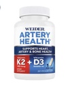 Artery Health za srce, imunski in kostna podpora z vitaminom K2 (180mcg) in vitaminom D3 (5000iu), 60 Veggie kapsule