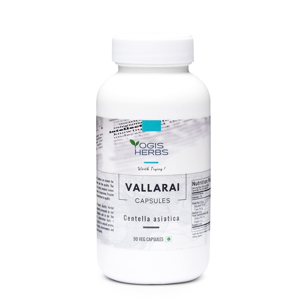 YOGIS HERBS Vallarai Kapsule (Centella Asiatica/Gotu Kola)