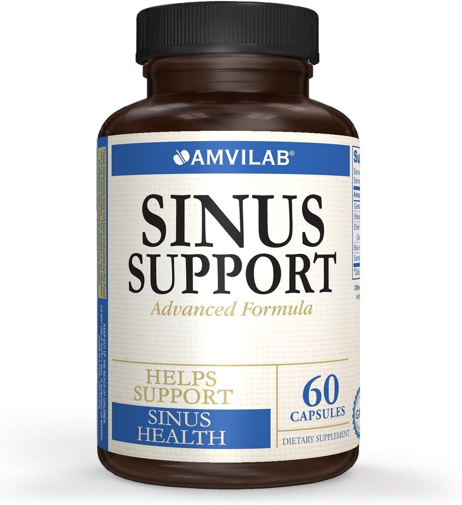 Sinus podpora, Napredna Formula, Pomaga Podpora Sinus zdravje, 60 Kapsule 1 mesec oskrba