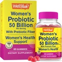 No ja ženska probiotika 50 milijard gumijev 12 sevi - s prebiotično Fiber za pregestiv - vaginalne, prebavne, imunske Suport in Gut zdravje - povoj Stable Probiotic Gumies - 60 Gumies