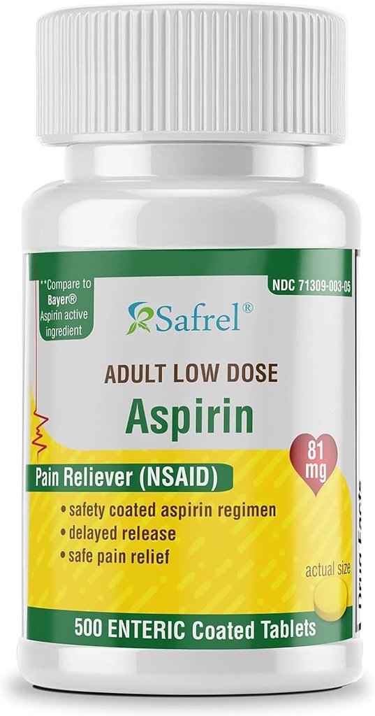 Safrel Generic Bayer Baby Aspirin 81 mg (500 enteričnih tablet) 