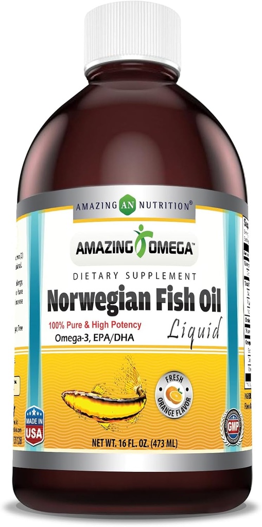 Osupljivo Omega Norveška ribje olje 16 Oz Dopolnilo 