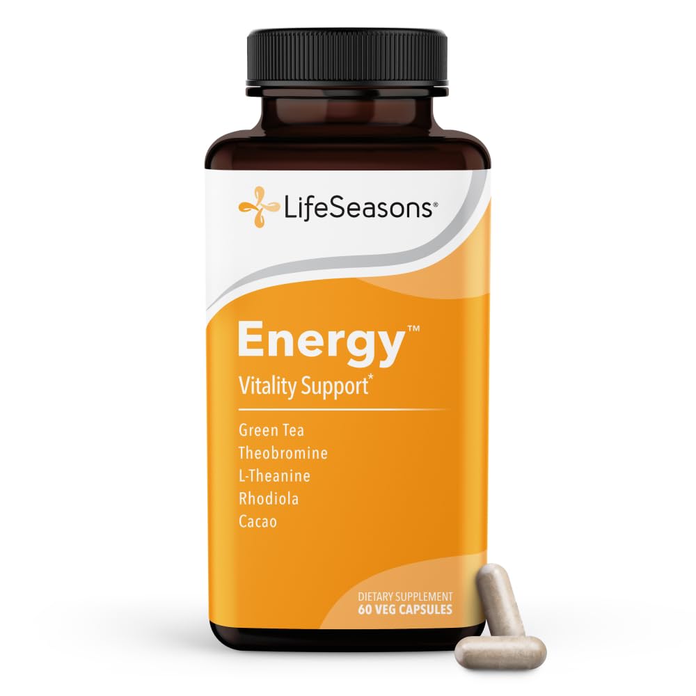 LifeSeasons Energija - Vitalnost Podpora - Energy Booster za fizično in kognitivno moč - Ni Jitters - poveča Stamina - Vsebuje zeleni čaj in L-Theanine - 60 Število (Pack of 1)