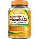 Zdravnikovi recepti Vitamin D3 5000IU, Imunska podpora za kosti, Zobje, in imunske funkcije, Non-GMO, No želatina, Gluten ali Soy, 120 vegetarijanske mehke