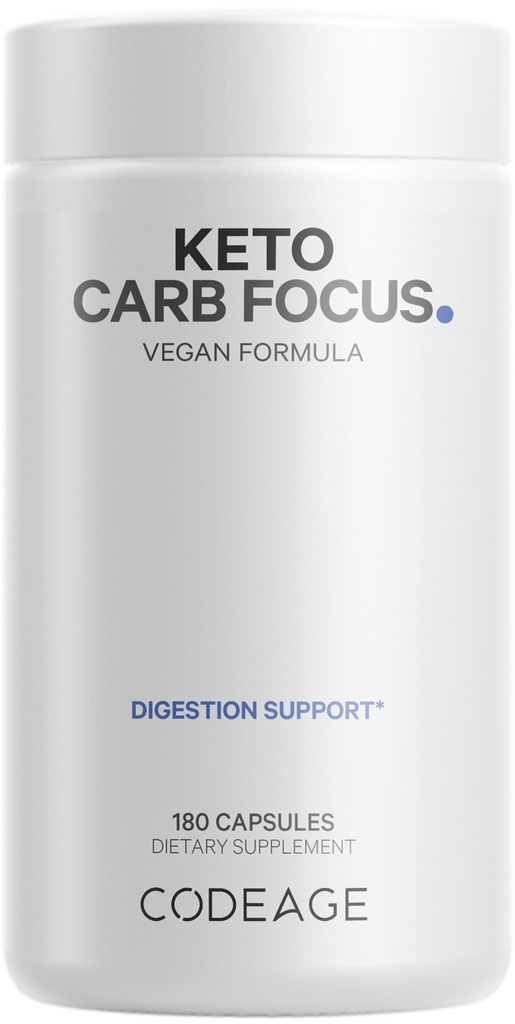 Codeage Keto Carb, bela ledvica fižol, zeleni čaj & cinamon Bark dodatek, Triple Action Keto Cheat Vegan tablete, ketogene, z nizko vsebnostjo ogljikovih hidratov sladkor, 3 mesecev dobave, ne-GMO, Gluten-free, 180 kapsul